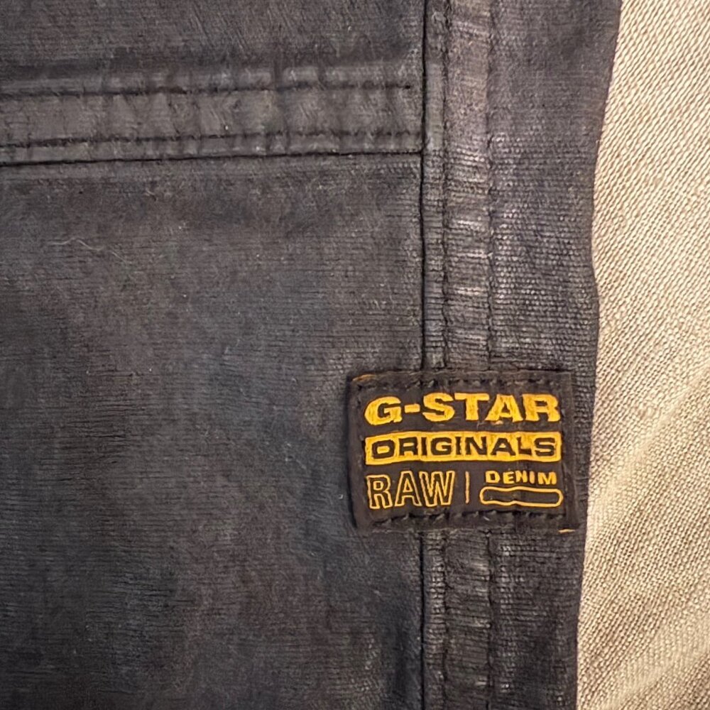 G-Star Roxic Straight Tapered Cargo Pant in Black stretch cotton coated - Picture 8 of 12